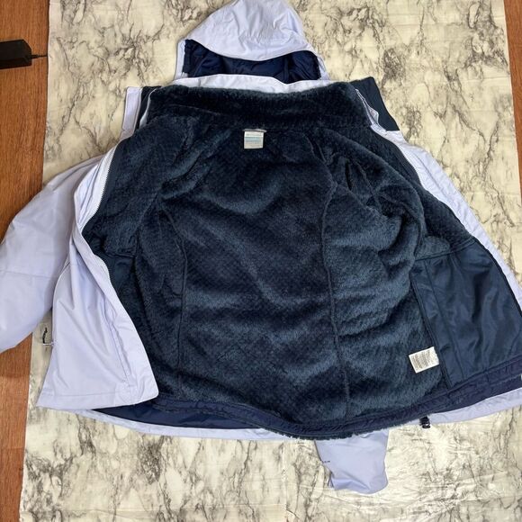 Columbia Bugaboo III Fleece Interchange 3-in-1 Jacket Women's large purple blue - Picture 9 of 13